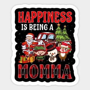 Happiness Is Being A Momma Christmas Sticker